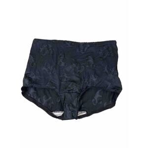 NOS 1980s Women’s High-Waisted Black Nylon Panties Size 40 Vintage Lingerie